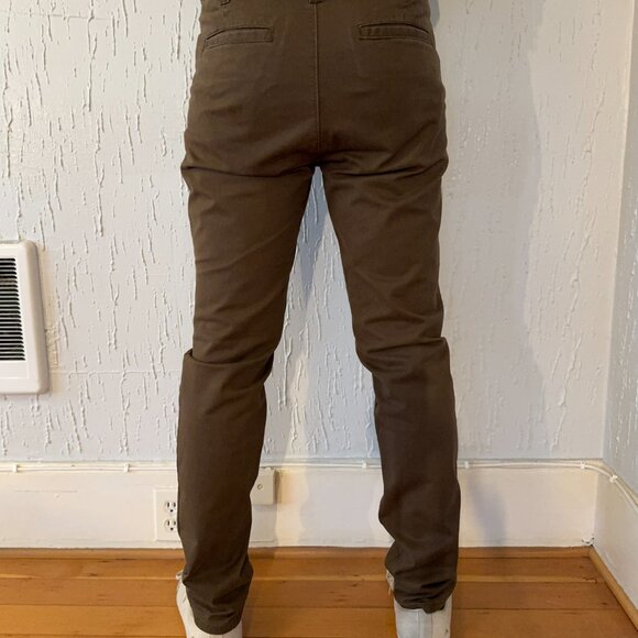 Hawkings McGill Men's Skinny Chino 32x32 Olive - Picture 2 of 5